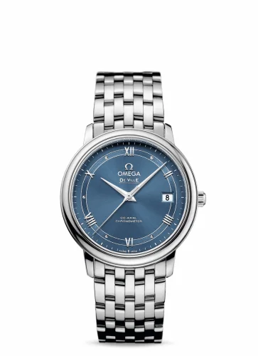 Omega De Ville Prestige Co-Axial 36.8 Stainless Steel / Vintage Blue / Bracelet 424.10.37.20.03.002 (42410372003002)